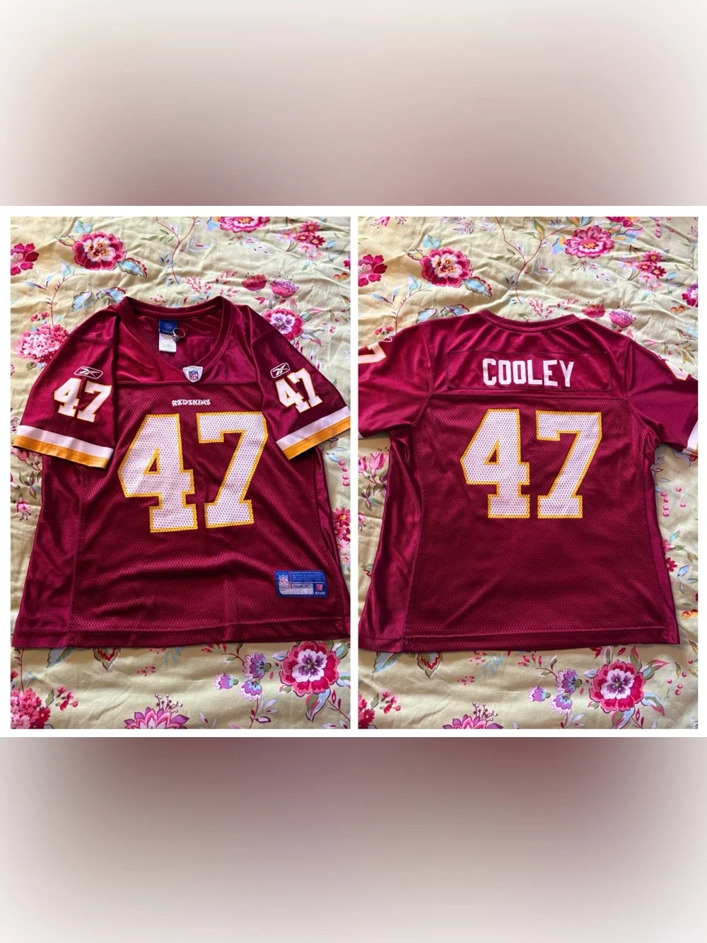 Washington Commanders Reebok NFL Chris Cooley #47 Jersey women’s Med 22x20 GUC